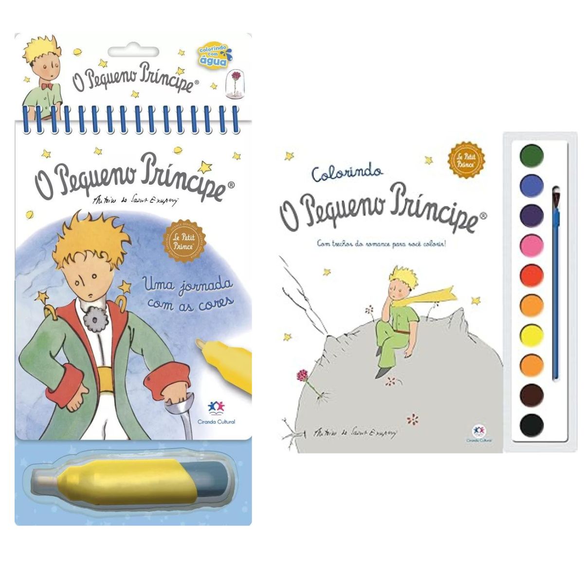 Kit 2 Livros Literatura Infantil Pequeno Príncipe: Aquabook + Aquarela - Ciranda Cultural Kit 2 Livros Literatura Infantil Pequeno Príncipe: Aquabook + Aquarela - Ciranda Cultural